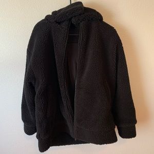Black Sherpa Jacket - Women’s M - LIKE NEW